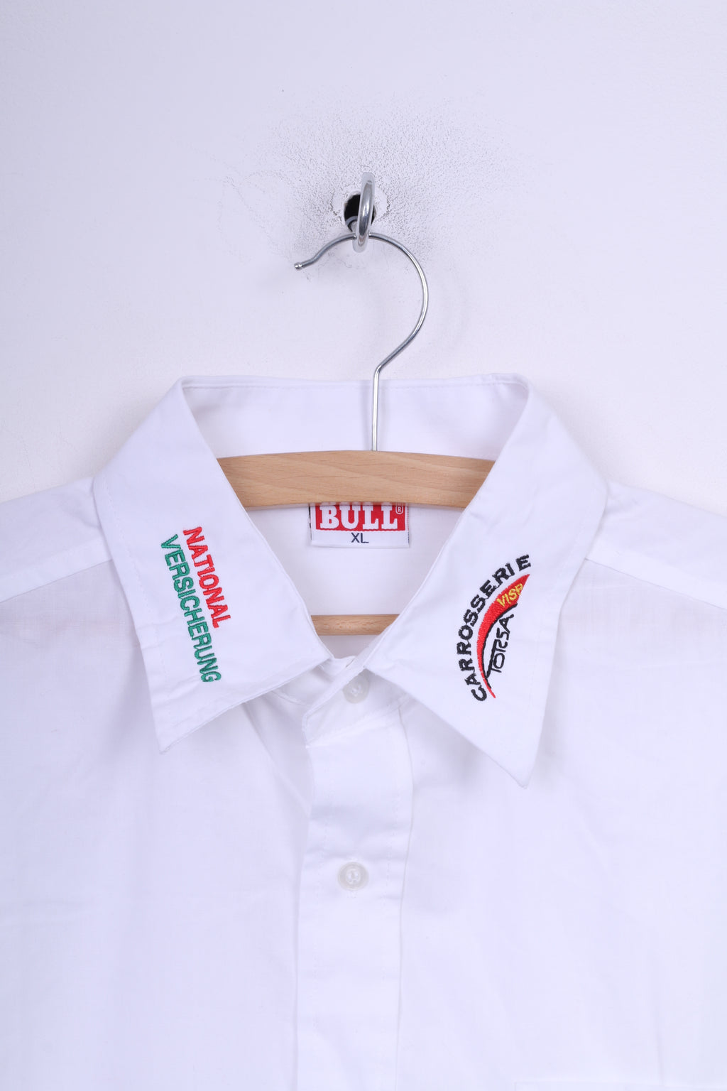 Texas Bull Tipper Klub Ehc Visp Camicia casual XL da uomo Bianco Hockey su ghiaccio in cotone