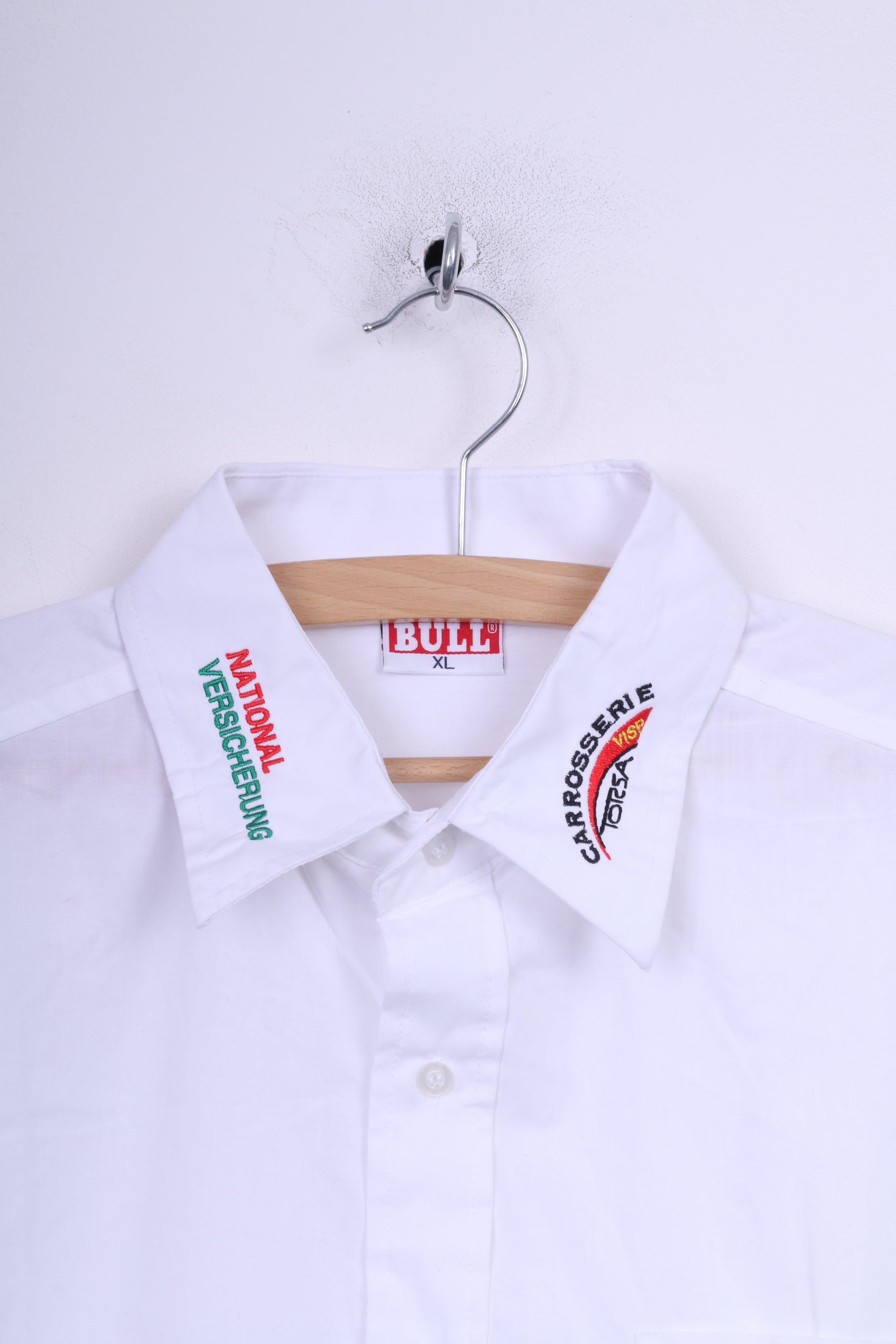 Texas Bull Tipper Klub Ehc Visp Camicia casual XL da uomo Bianco Hockey su ghiaccio in cotone