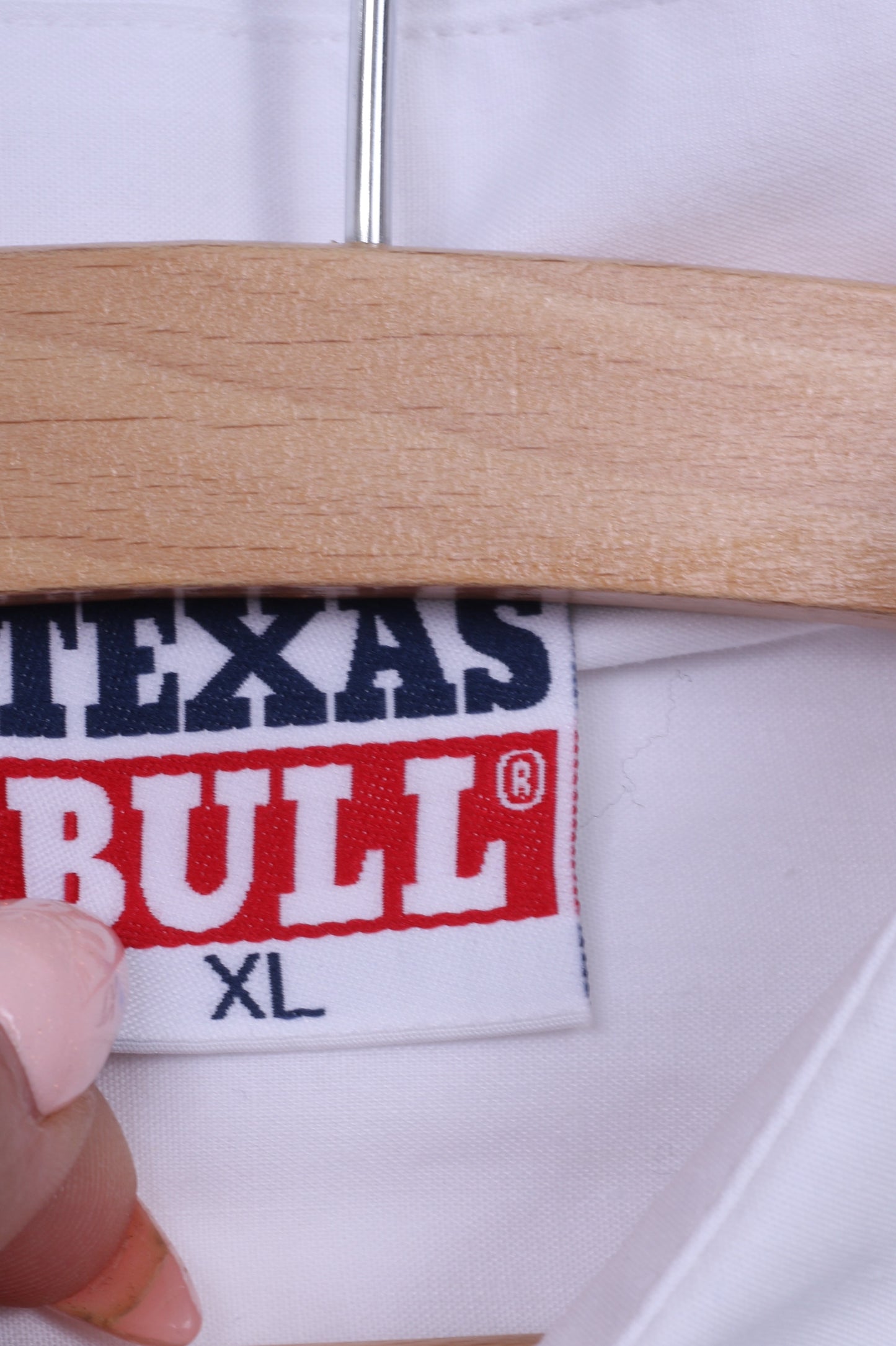 Texas Bull Tipper Klub Ehc Visp Camicia casual XL da uomo Bianco Hockey su ghiaccio in cotone