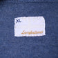 Larryknitwear Mens XL Jumper Blue Crew Neck Plain Classic Sweater Made in Italy
