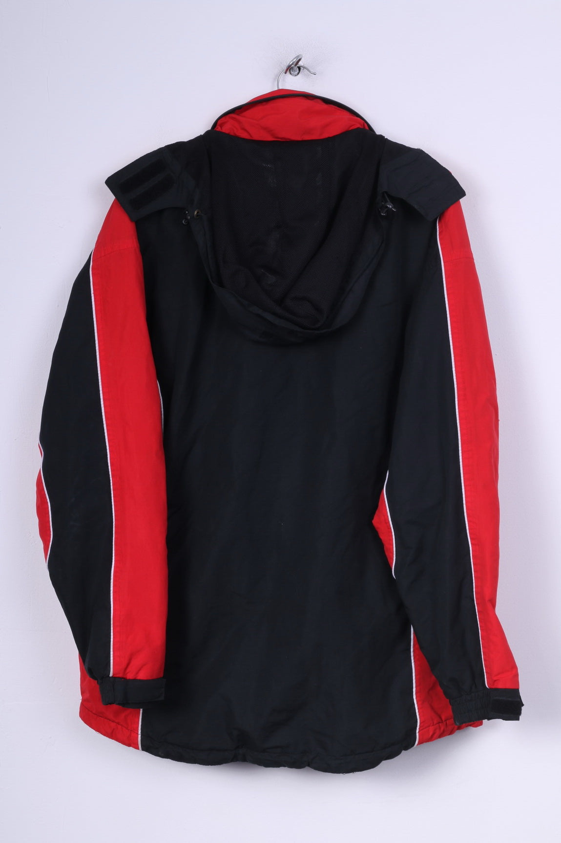 CR Haydon Bridge United AFC Giacca da uomo M Collo con zip Nero Abbigliamento sportivo Cappuccio nascosto imbottito 