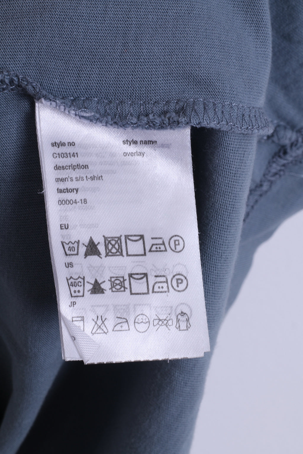 WESC Mens L Graphic Shirt Grey Crew Neck Cotton Summer
