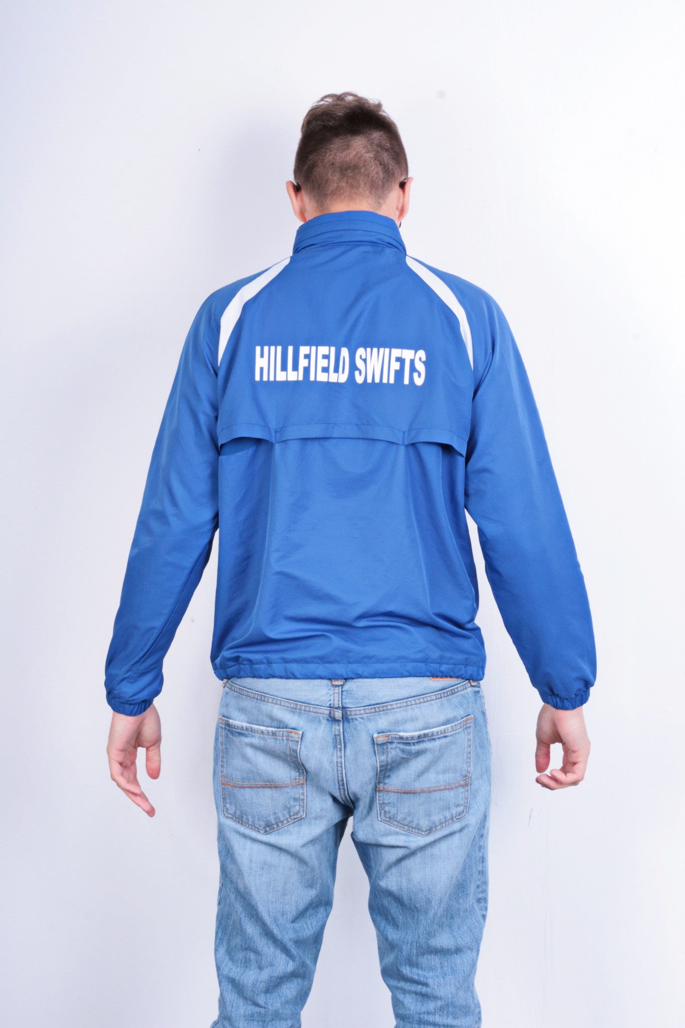 Pendle Mens 38/40 L Football Jacket Retractable Hood Hillfield Swifts F.C. - RetrospectClothes