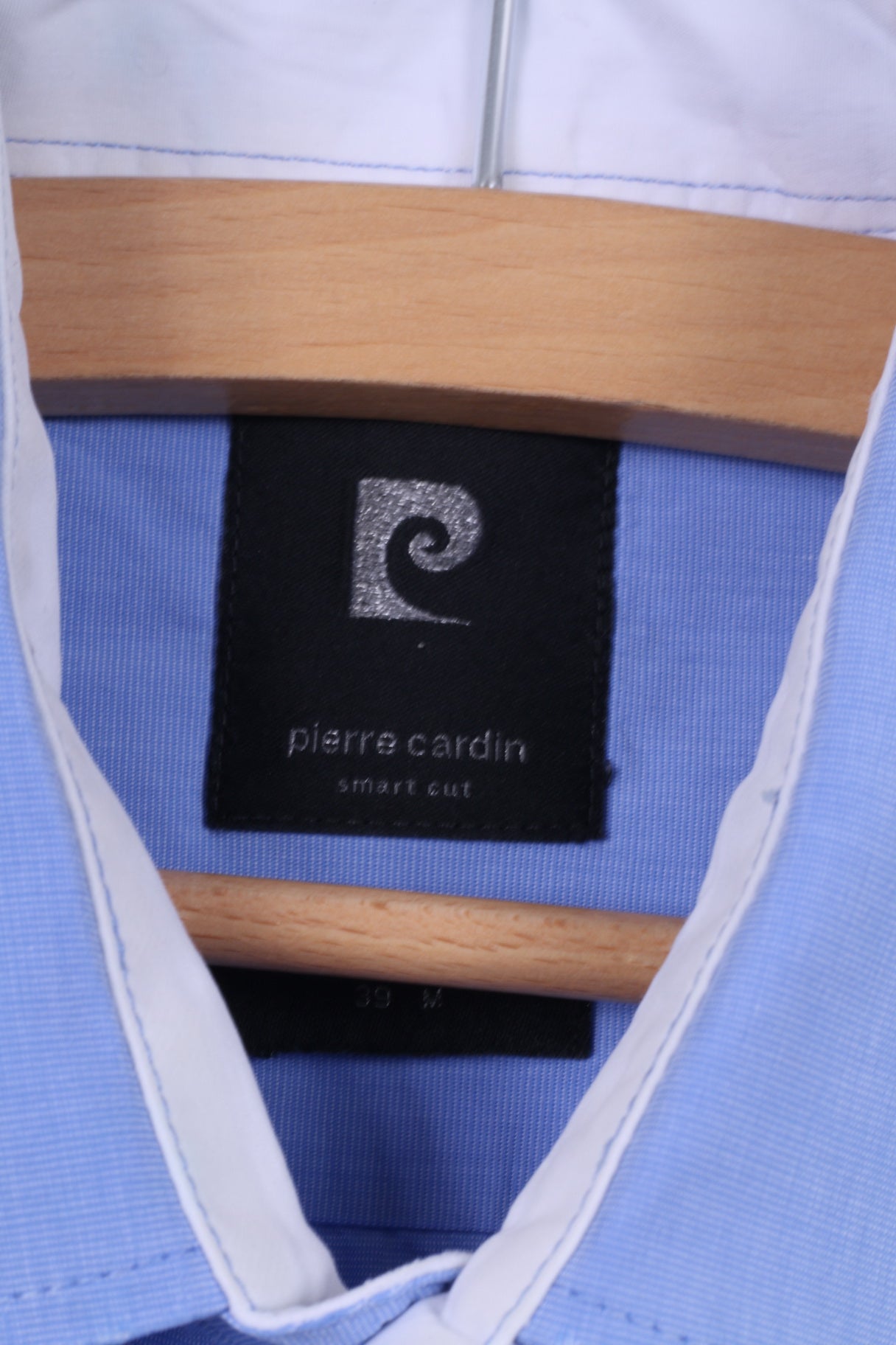 Pierre Cardin Camicia casual da uomo 39 M blu a maniche lunghe blu 