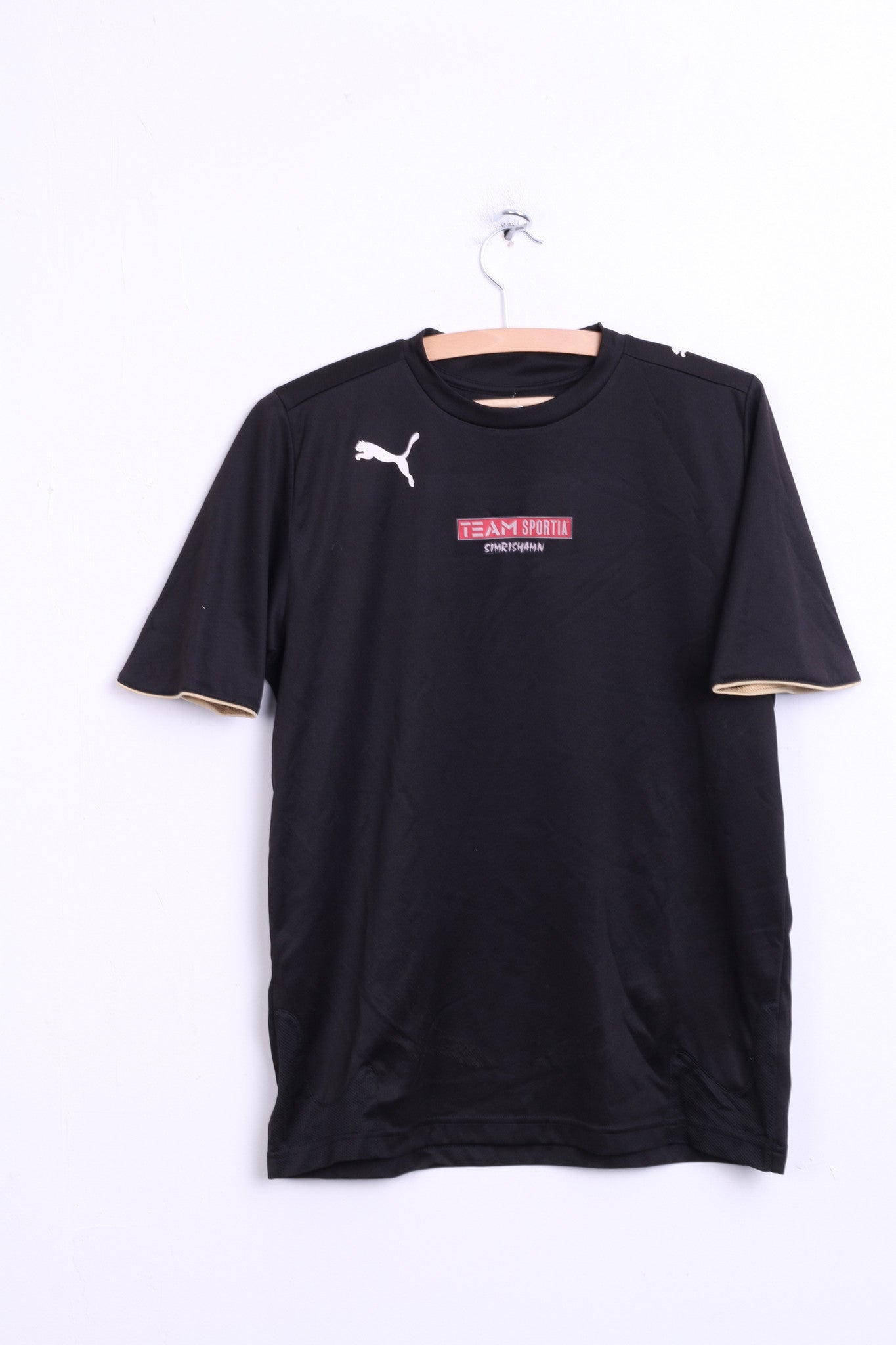 Puma Mens M Shirt Black Team Sportia SIMRISHAMN Football Club - RetrospectClothes
