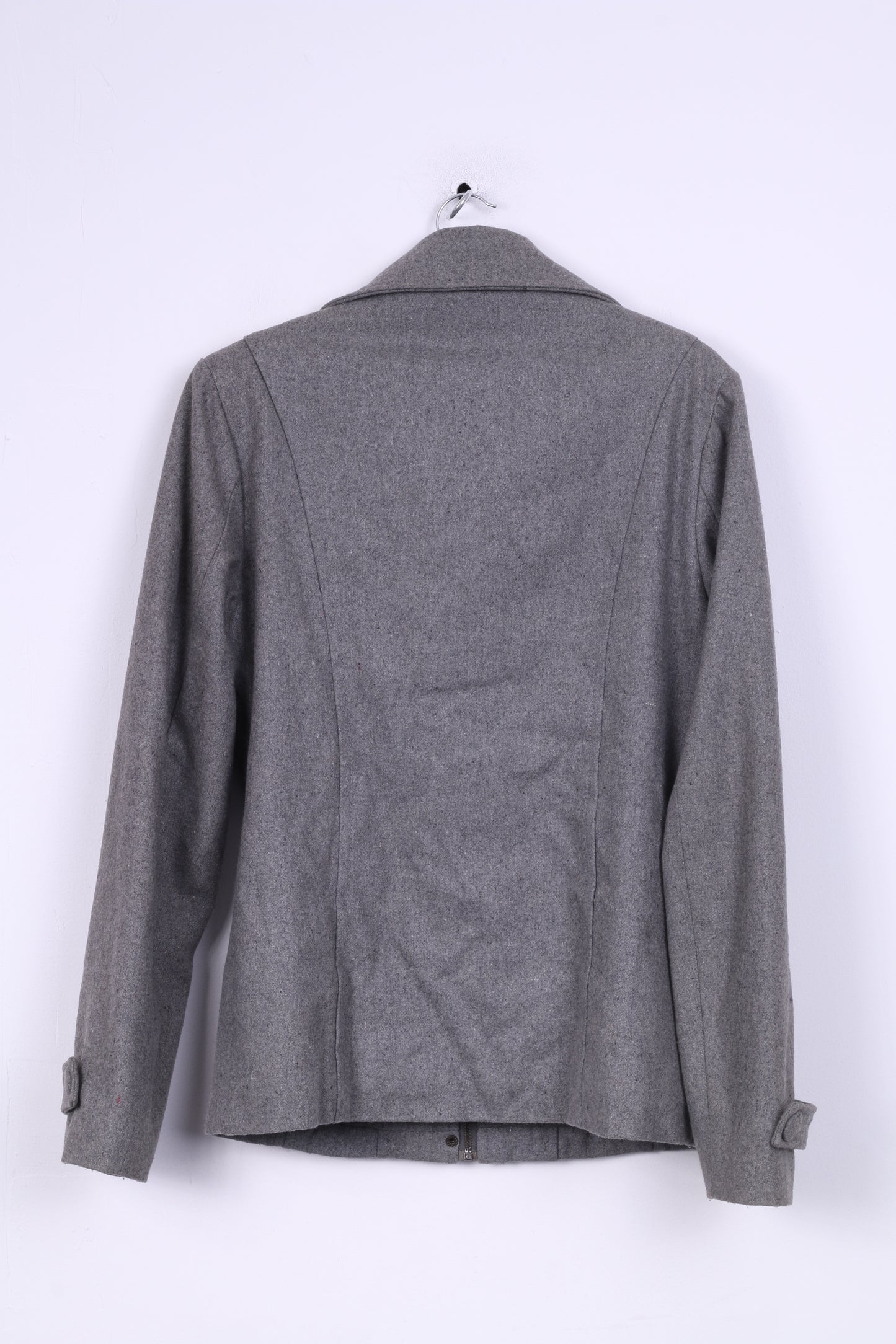Catarina Womens XXL Jacket Grey Winter Wool Nylon Full Zipper