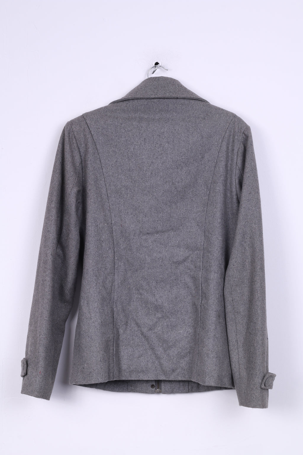 Giacca XXL da donna Catarina Grigia invernale in lana nylon con cerniera completa
