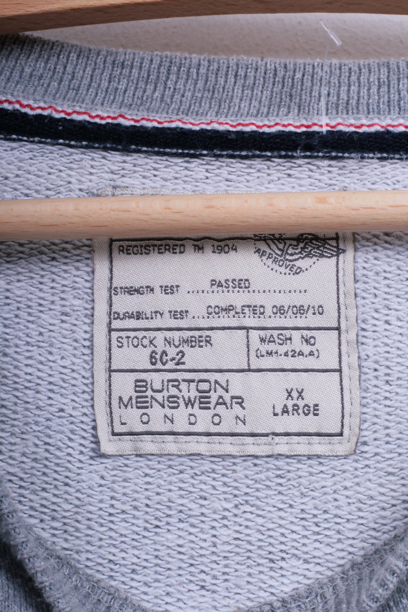 Burton London Mens XXL Sweatshirt Border Nation Patch Cotton Sport Jumper - RetrospectClothes