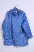 Being Casual Giacca da donna 26 XXL Blu chiaro Cappuccio superiore Cerniera completa Due tasche