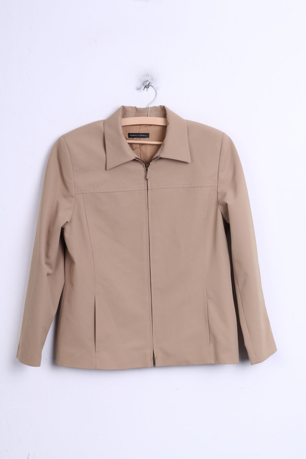 GABRIELLA BENELLI Womens 38/40 Trouser Suit Blazer Set 2 Pice Business Beige