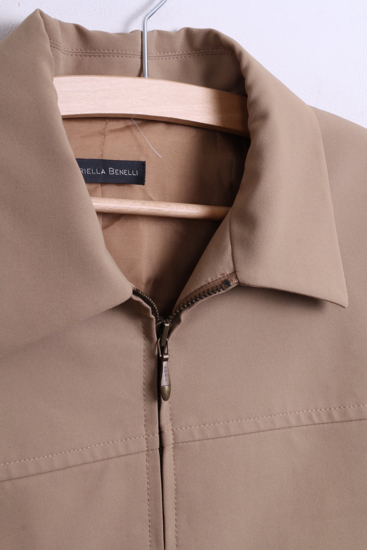 GABRIELLA BENELLI Womens 38/40 Trouser Suit Blazer Set 2 Pice Business Beige