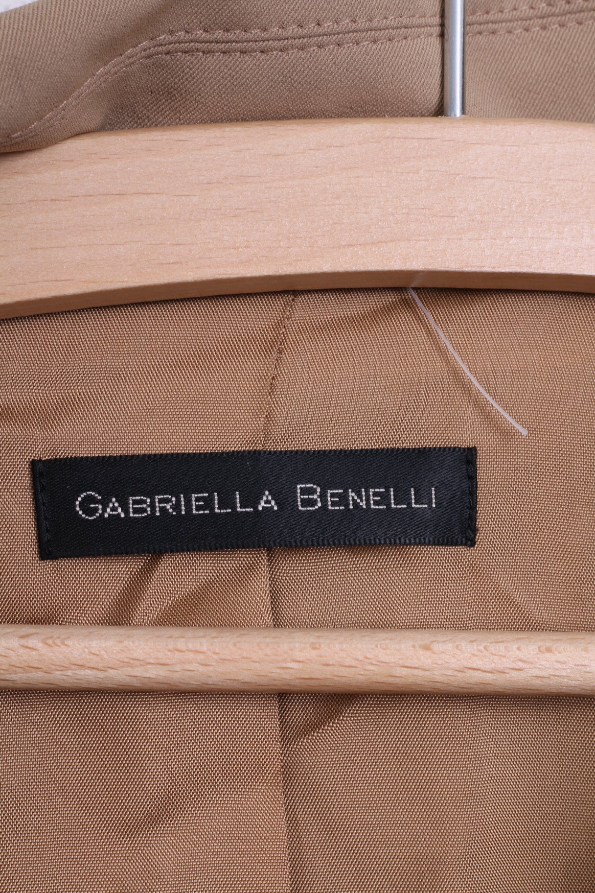 GABRIELLA BENELLI Womens 38/40 Trouser Suit Blazer Set 2 Pice Business Beige