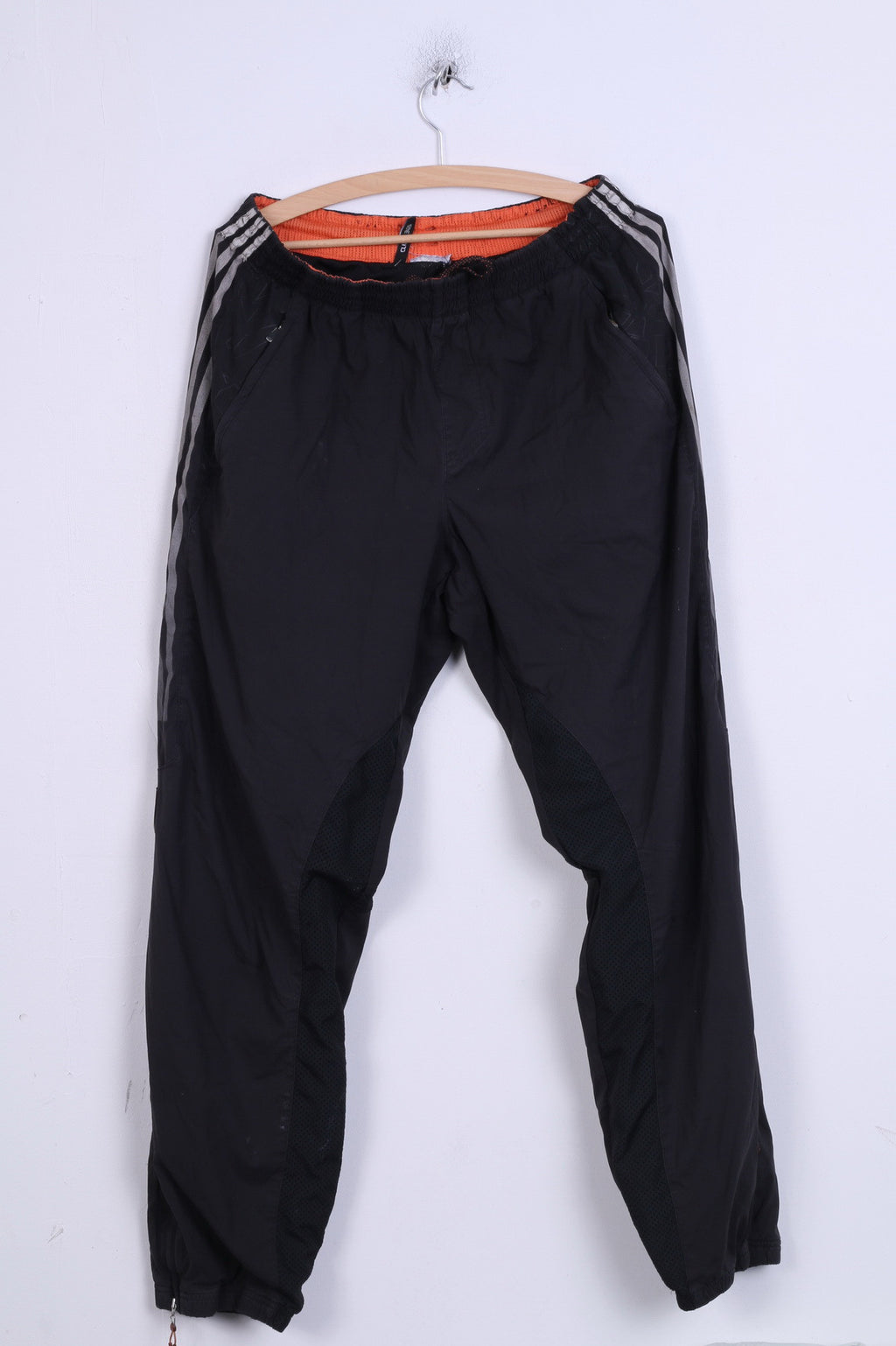 Adidas Mens L Sweatpants Black Trousers training Sport Two Pockets