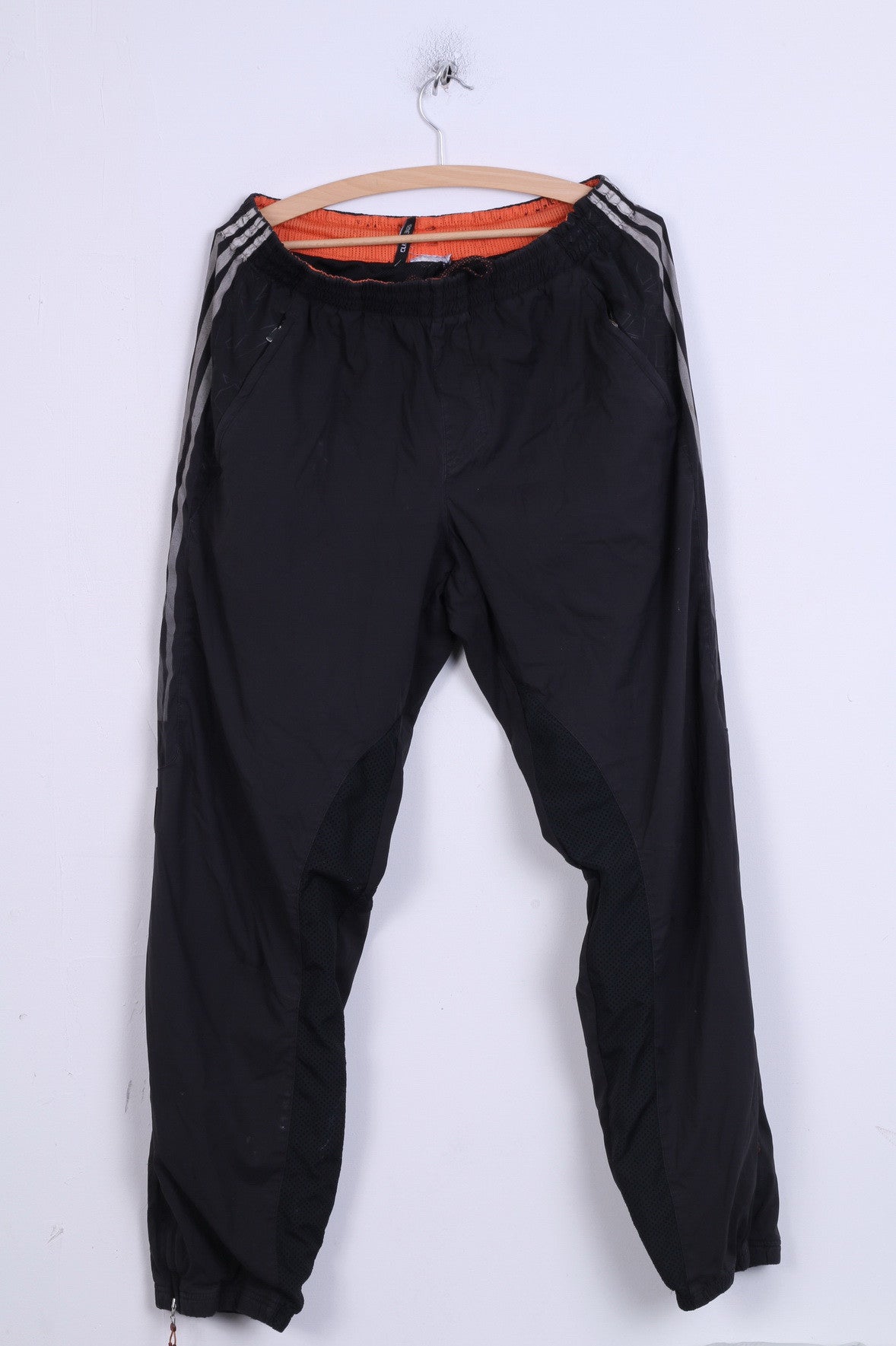 Adidas Mens L Sweatpants Black Trousers training Sport Two Pockets