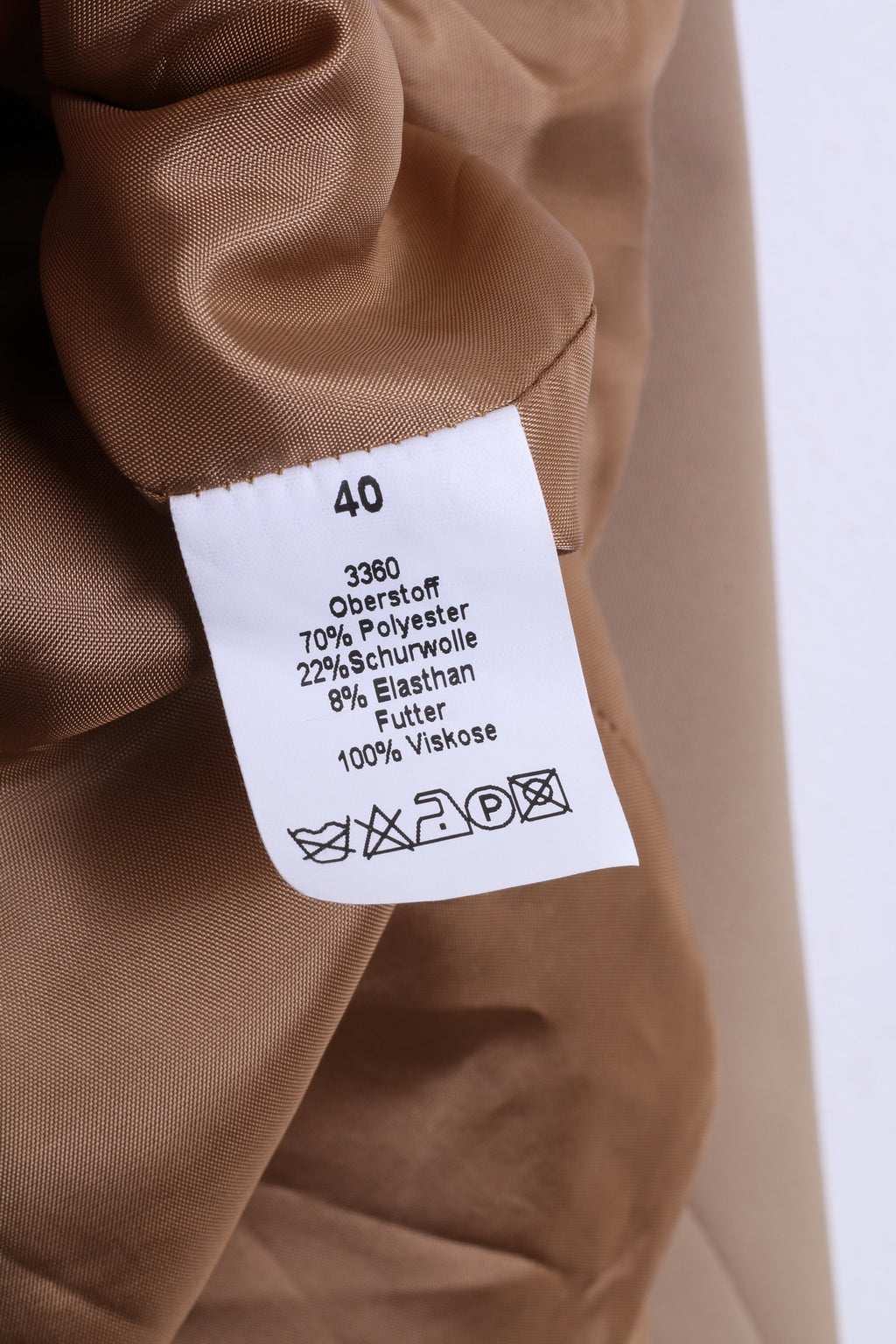 GABRIELLA BENELLI Womens 38/40 Trouser Suit Blazer Set 2 Pice Business Beige