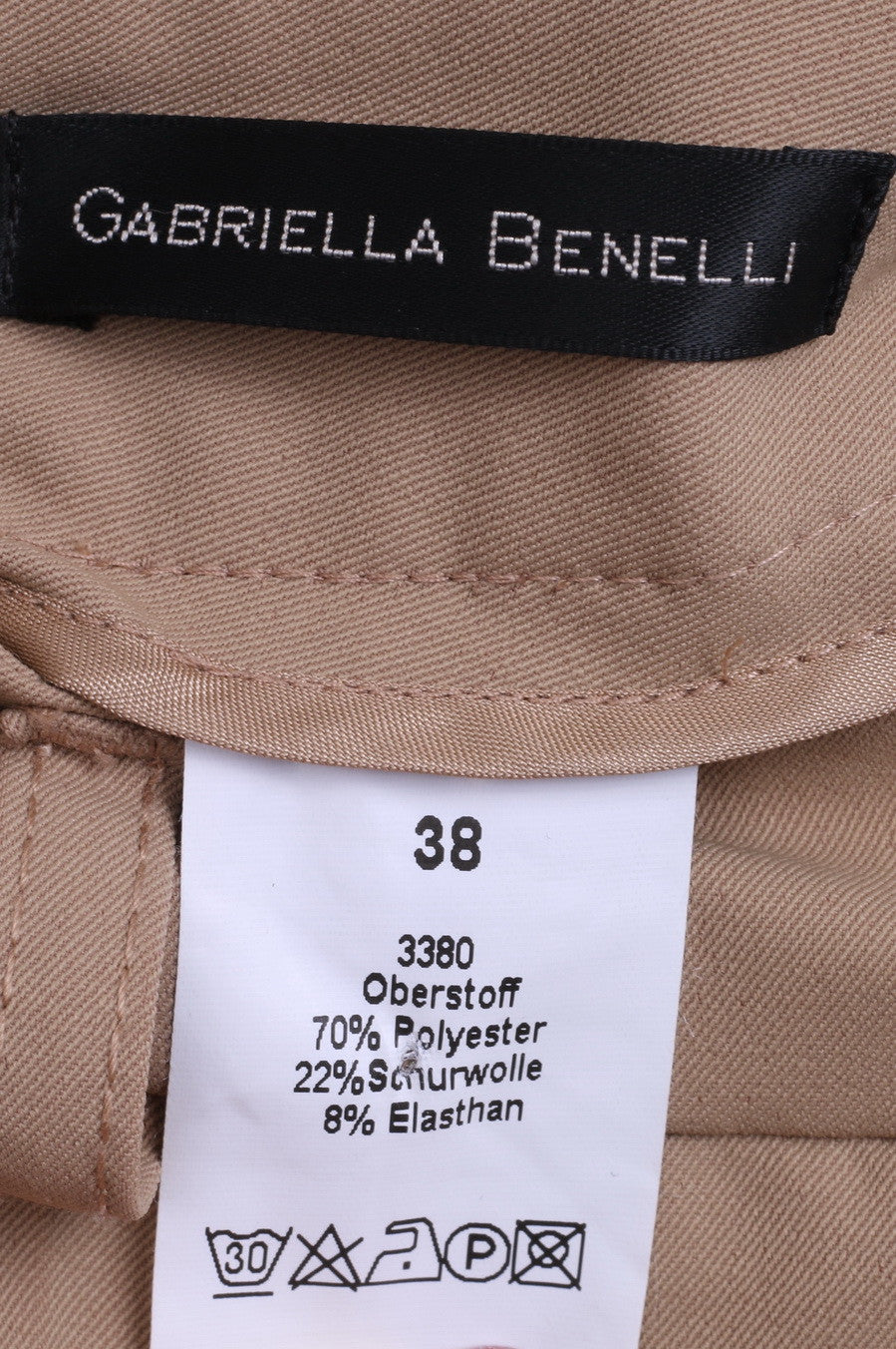 GABRIELLA BENELLI Womens 38/40 Trouser Suit Blazer Set 2 Pice Business Beige