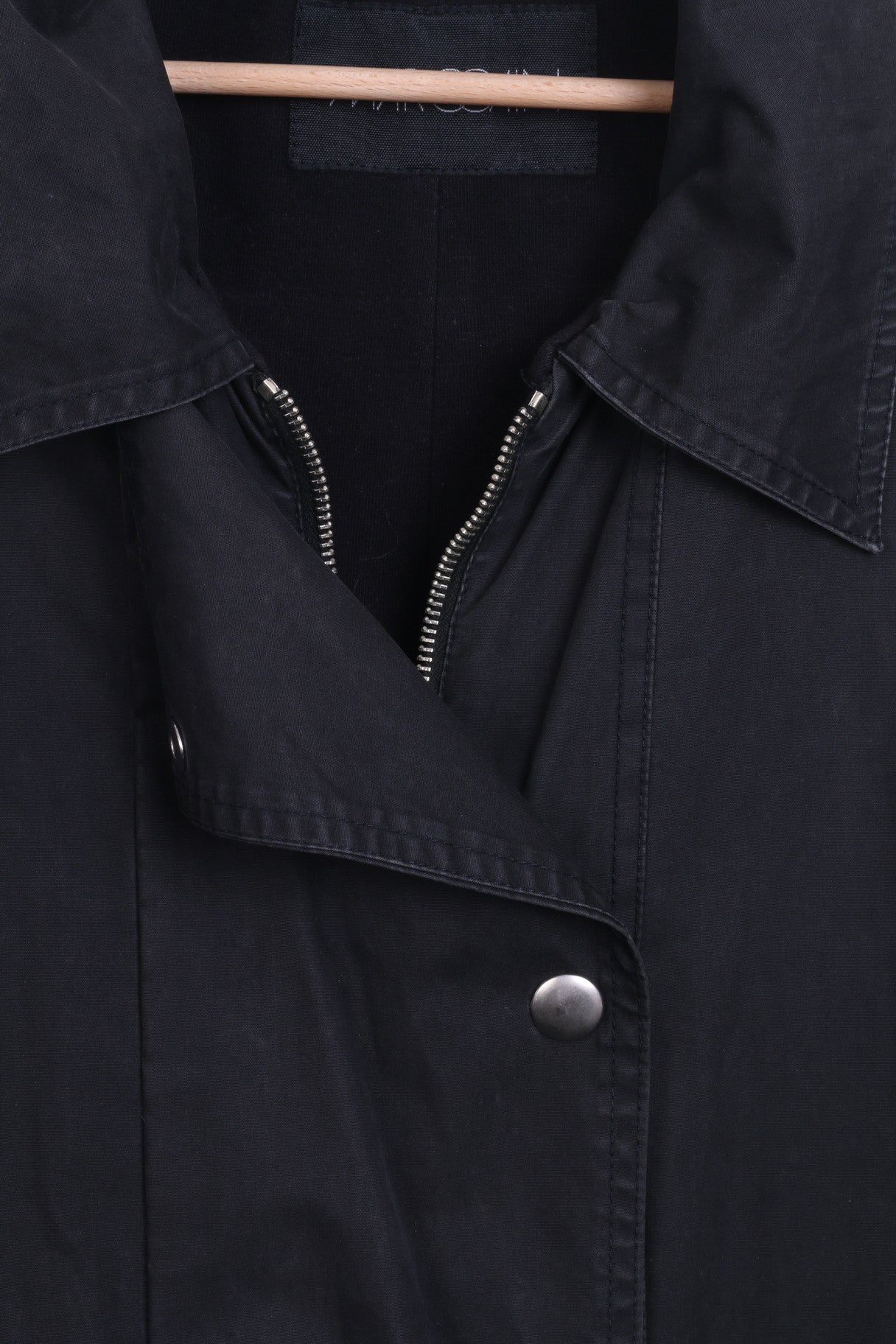 MARCCAIN Mens 4 2XL Jacket Black Cotton Washed Look - RetrospectClothes