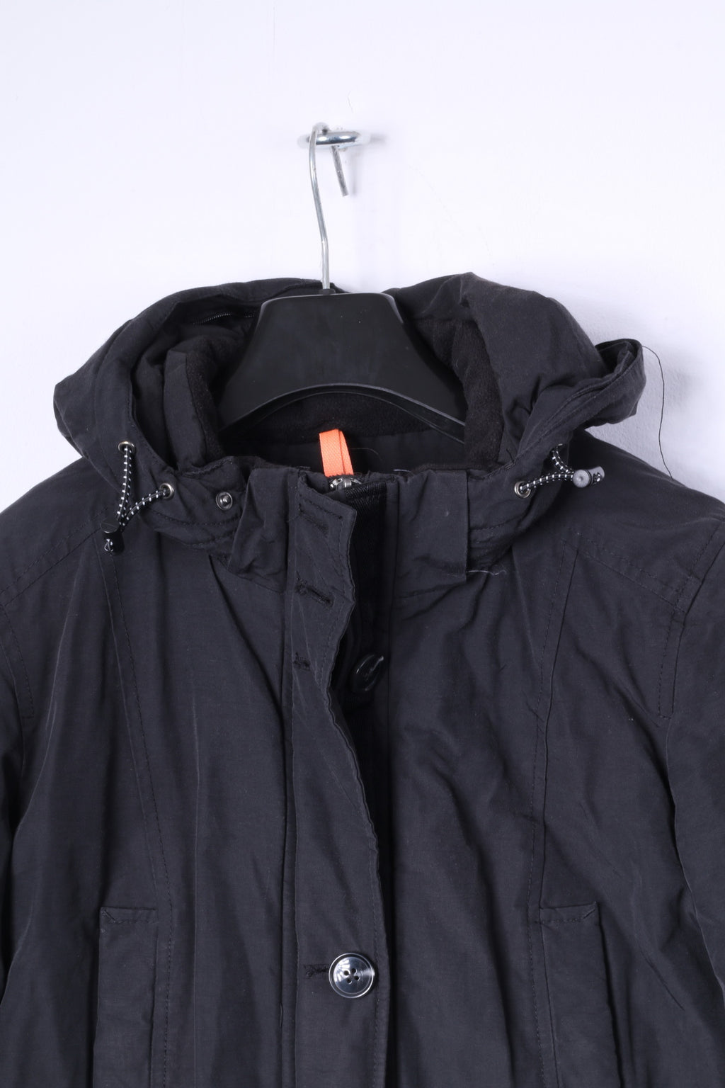 Giacca M da donna Tom Tailor Top caldo imbottito con zip e cappuccio nero