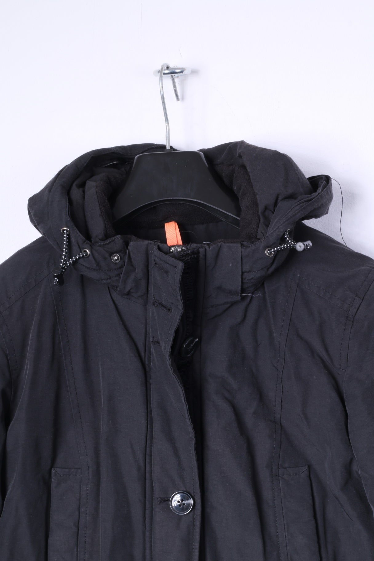 Giacca M da donna Tom Tailor Top caldo imbottito con zip e cappuccio nero