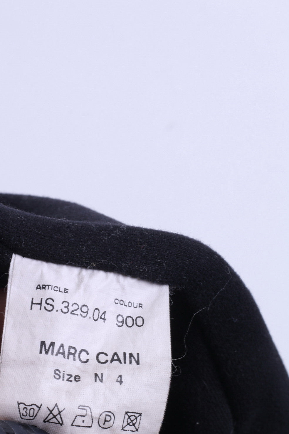 MARCCAIN Mens 4 2XL Jacket Black Cotton Washed Look - RetrospectClothes