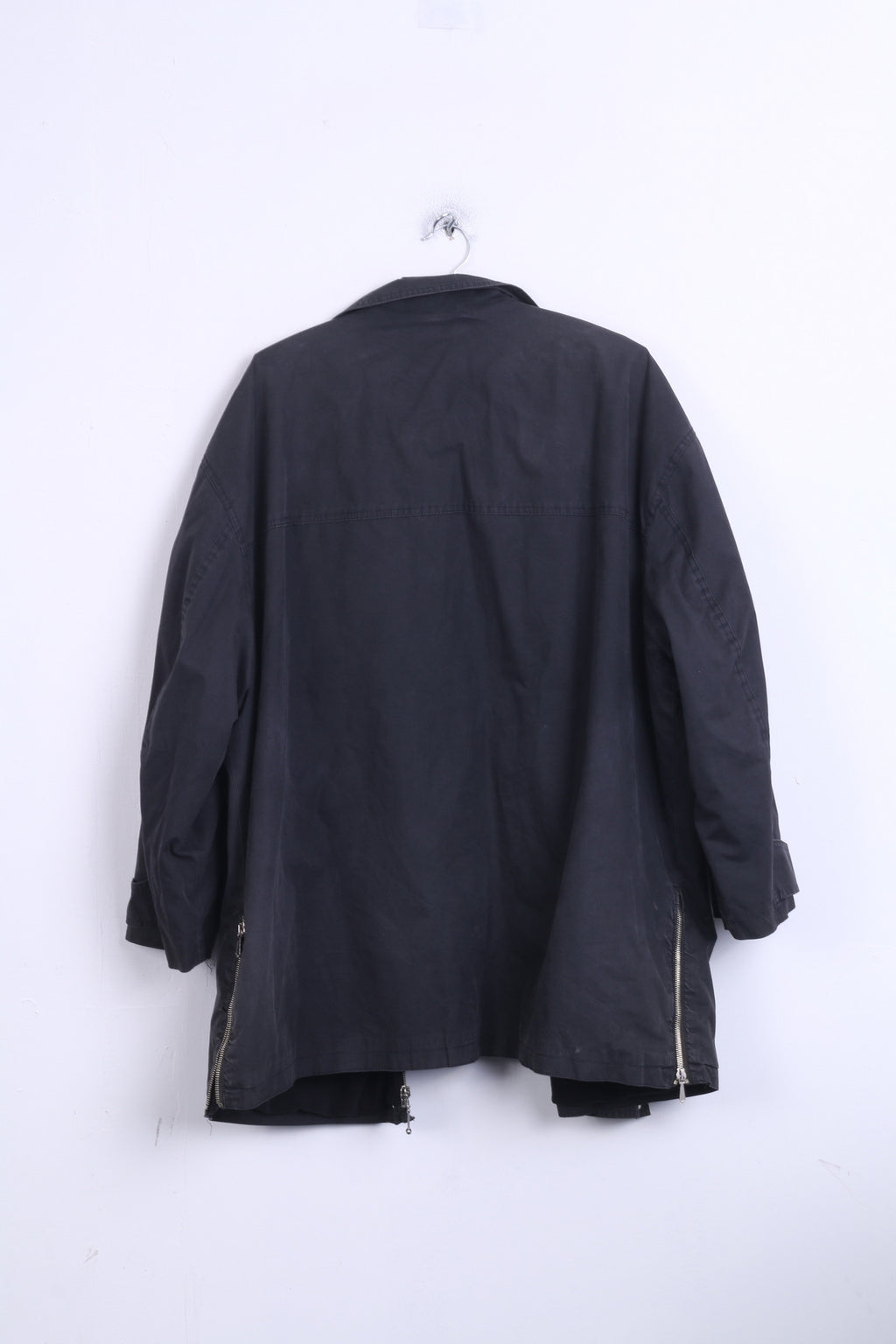 MARCCAIN Mens 4 2XL Jacket Black Cotton Washed Look - RetrospectClothes