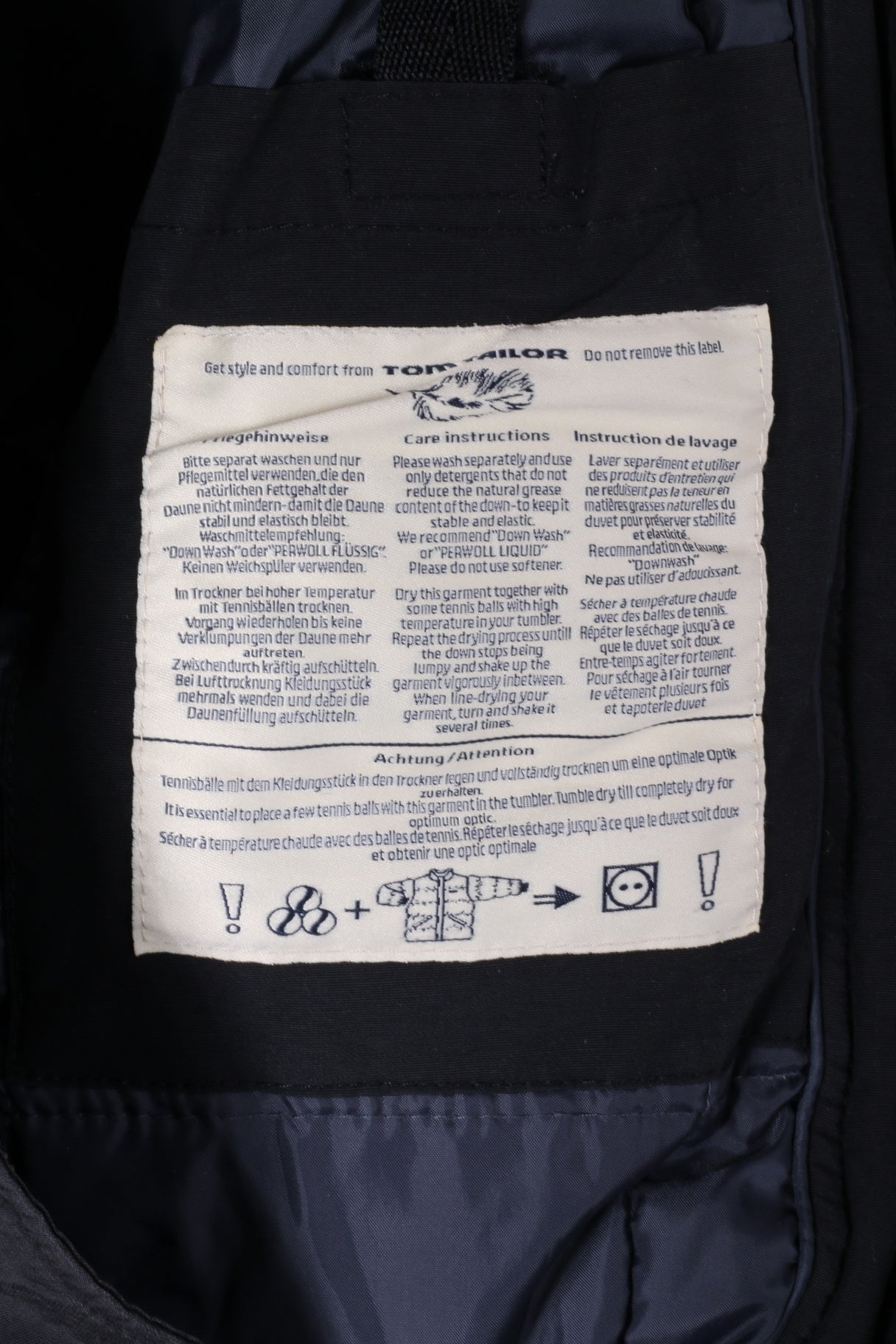 Giacca M da donna Tom Tailor Top caldo imbottito con zip e cappuccio nero