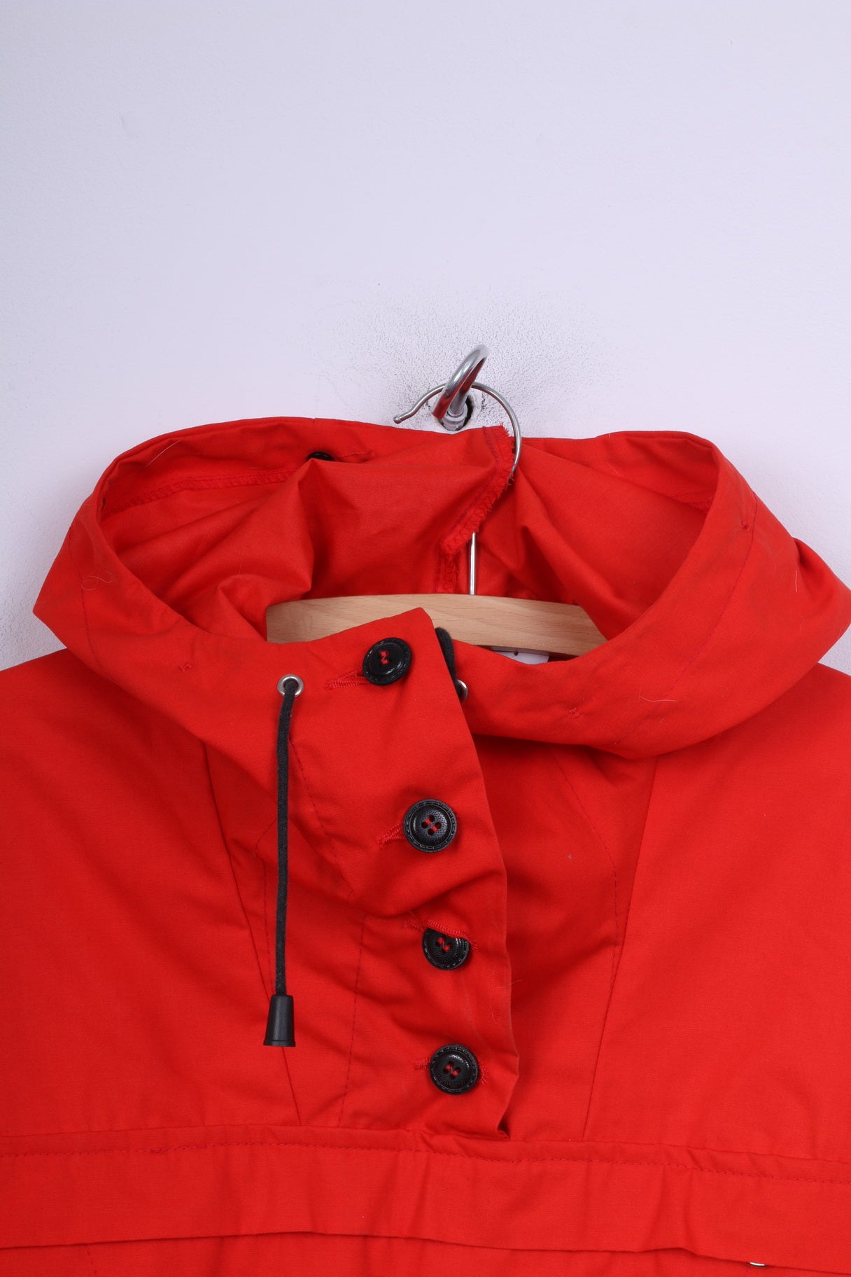 Udis Blystad Womens 40 L  Jacket Hooded Red  Sportswear Anorak Novelene Kangaroo Pocket