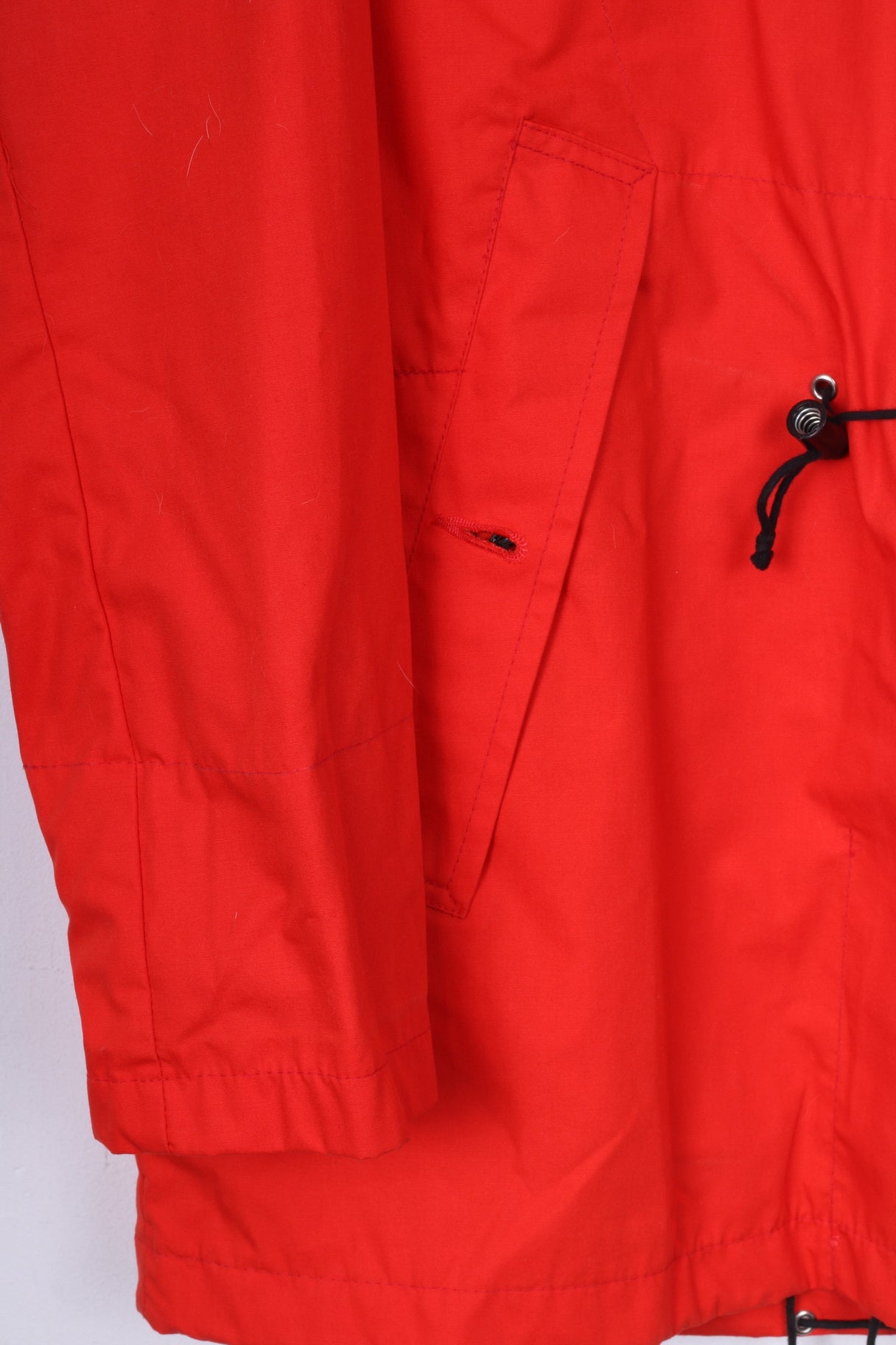 Udis Blystad Womens 40 L  Jacket Hooded Red  Sportswear Anorak Novelene Kangaroo Pocket