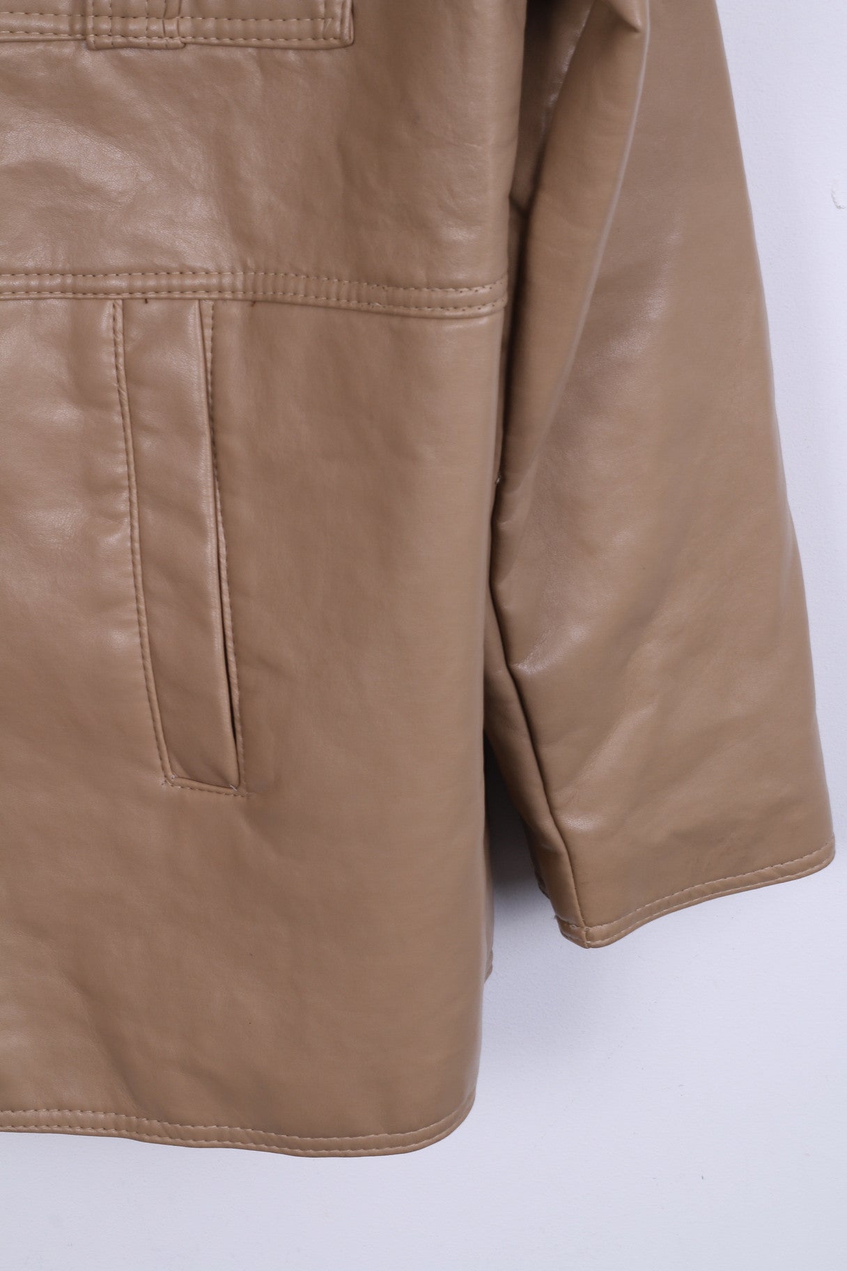 New Reportage RGA Mens XL Jacket Camel Single Breasted Italy
