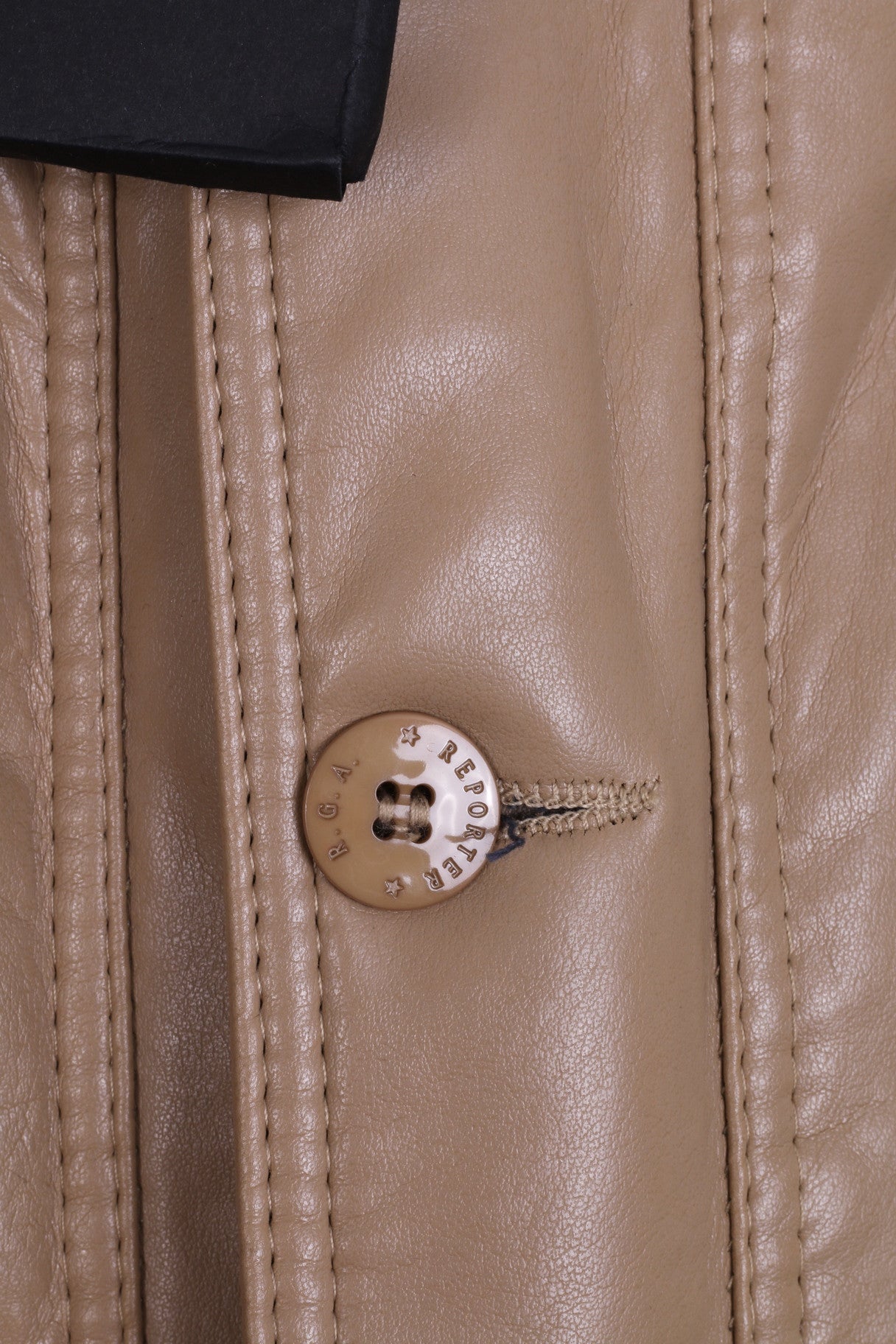 New Reportage RGA Mens XL Jacket Camel Single Breasted Italy