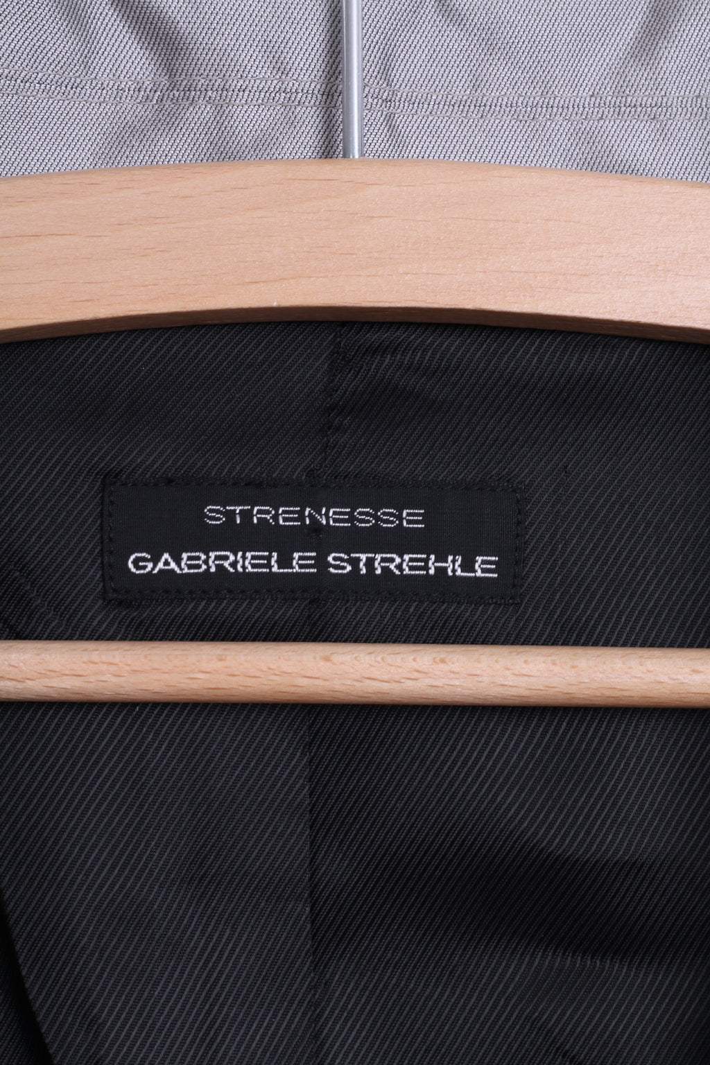 Strenesse GABRIELE STREHLE Giacca da donna 14 XL Blazer monopetto in seta argento