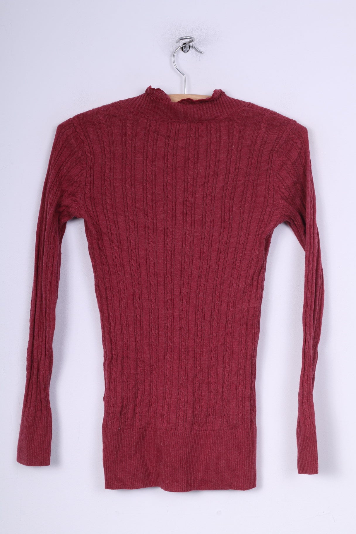 Eddie Bauer Pull XS à col en V pour femme Marron Coton Nylon Tricot 