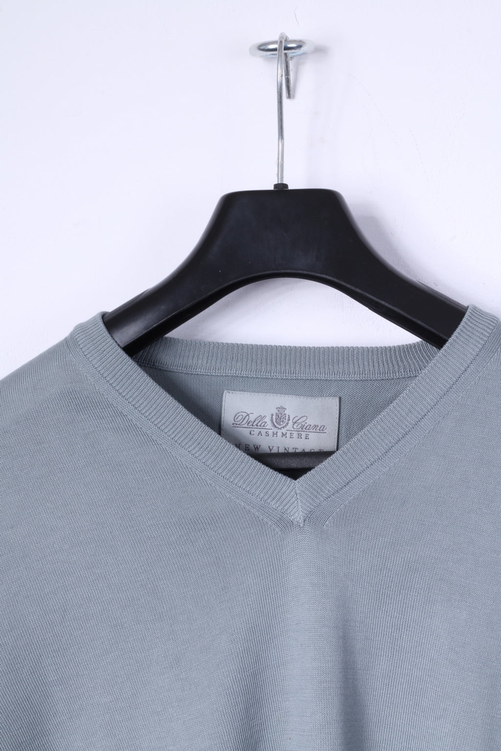 Della Ciana New Vintage Uomo 56 XL Maglione Grigio Cotone Made in Italy Maglione