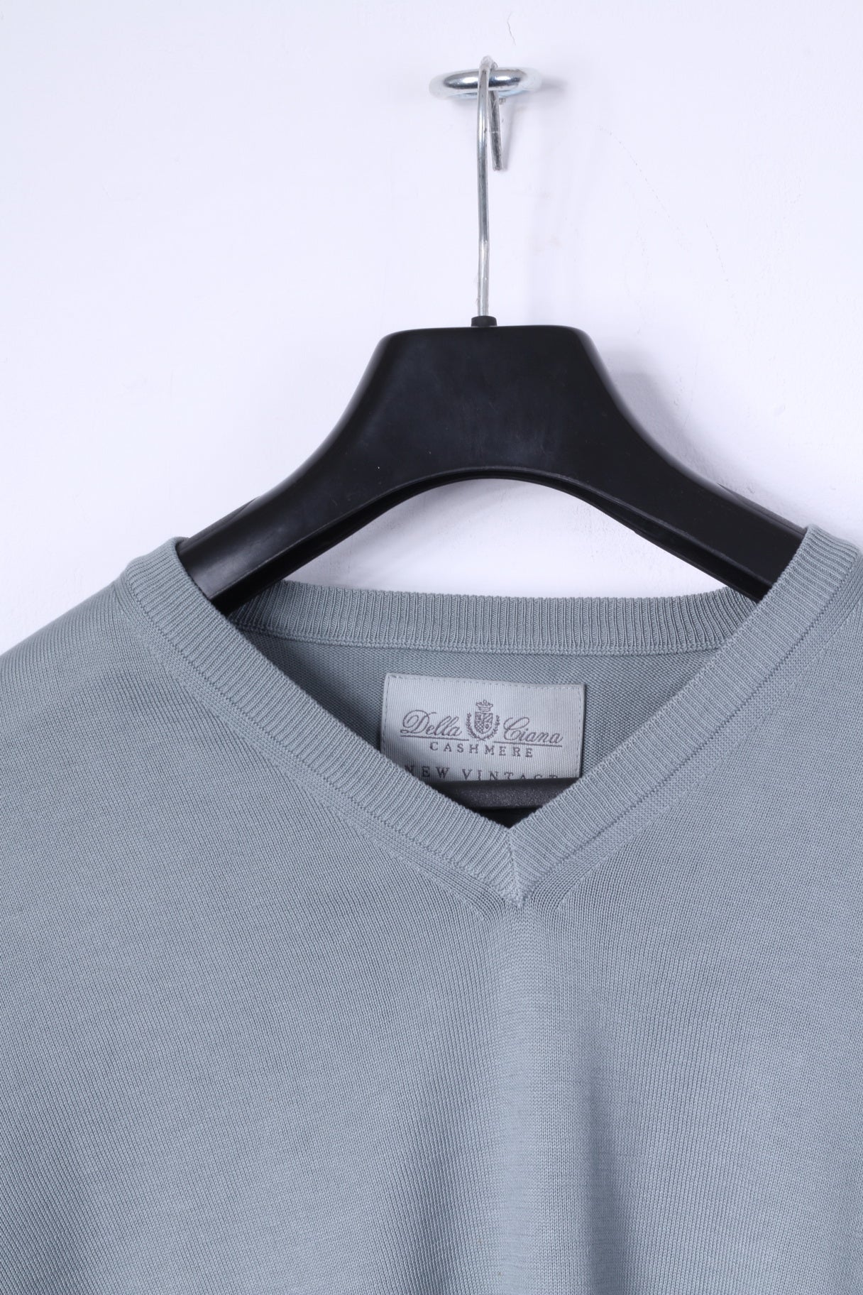 Della Ciana New Vintage Uomo 56 XL Maglione Grigio Cotone Made in Italy Maglione