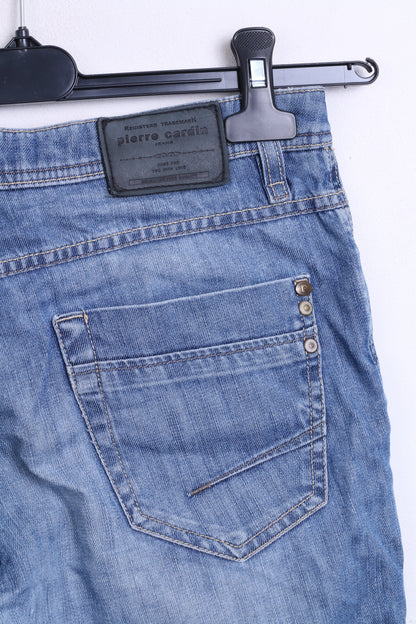 Pantaloni Pierre Cardin W38 da uomo in cotone blu scuro Jeanswear
