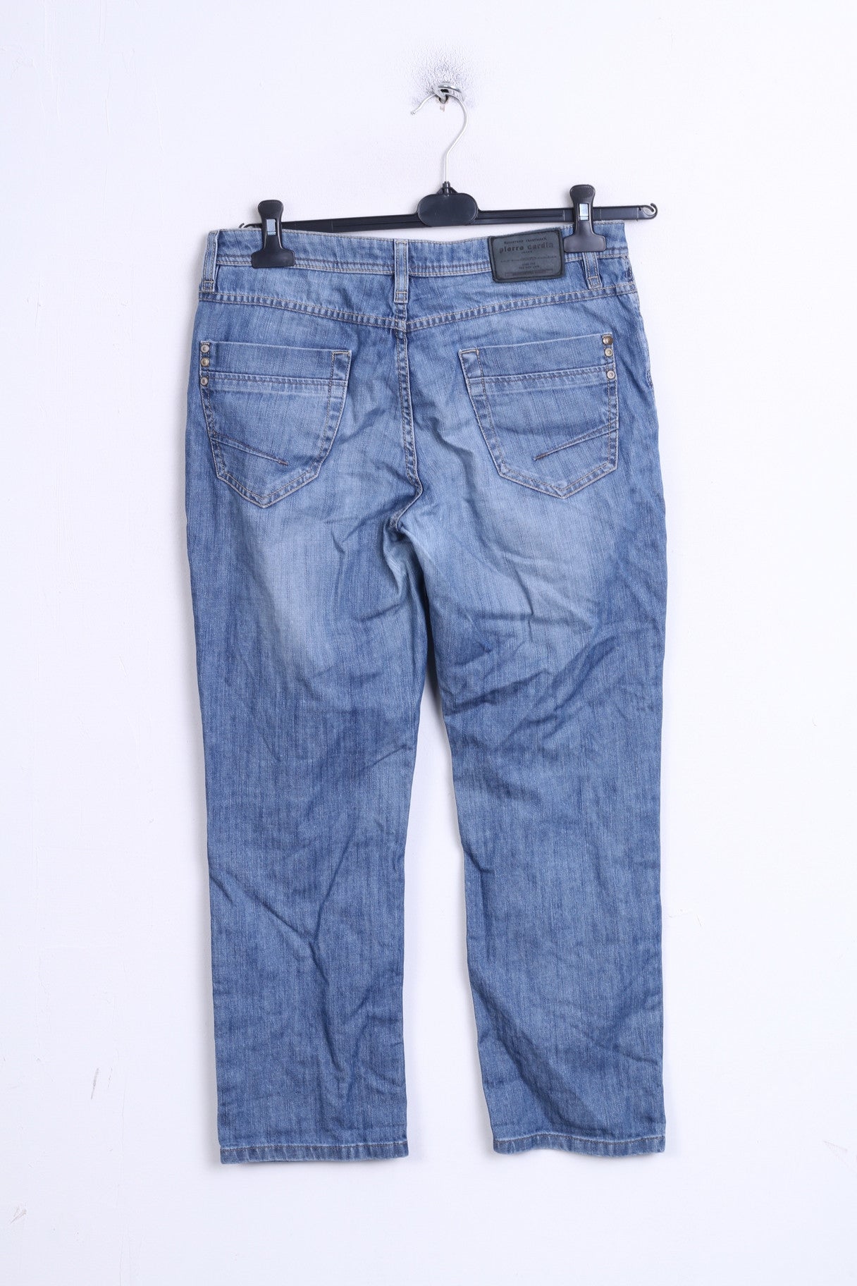 Pierre Cardin Mens W38 Trousers Cotton Navy Jeanswear