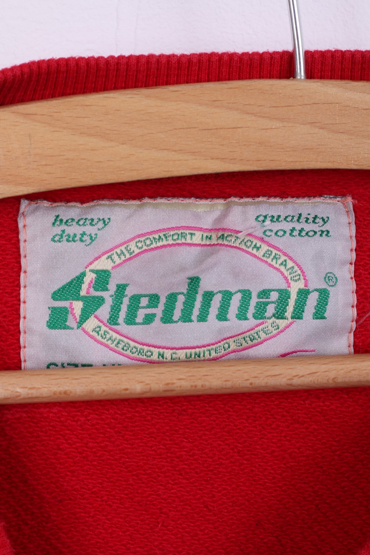 Stedman Mens XL Swetashirt Red Cotton Jumper Vintage 50ars Jubileum ICA