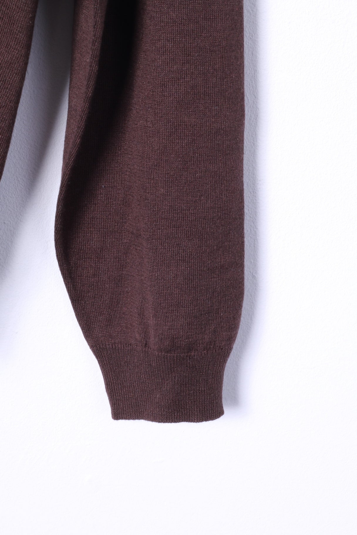 Duca Di Valtorta Men XXL Jumper Brown Silk Cashmere Blend V Neck Classic Sweater