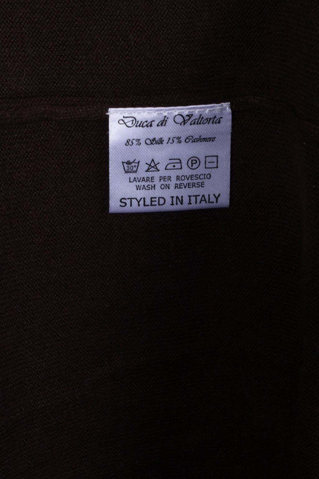 Duca Di Valtorta Men XXL Jumper Brown Silk Cashmere Blend V Neck Classic Sweater