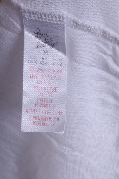 T-shirt DISNEY da donna 14-16 M in cotone bianco girocollo Topolino