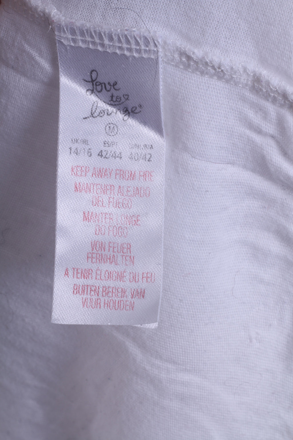 DISNEY T-shirt col rond en coton blanc Mickey Mouse pour femme 14-16 M