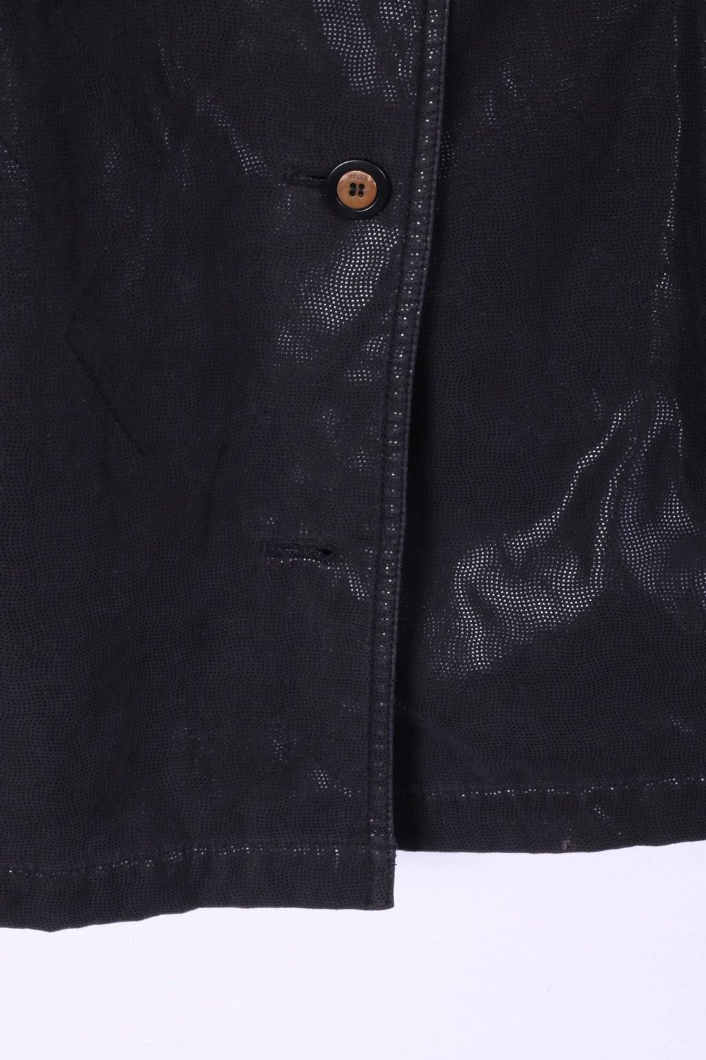 Vintage Women 18 50 XL Vest Black Shiny Buttoned Waistcoat Disco Top