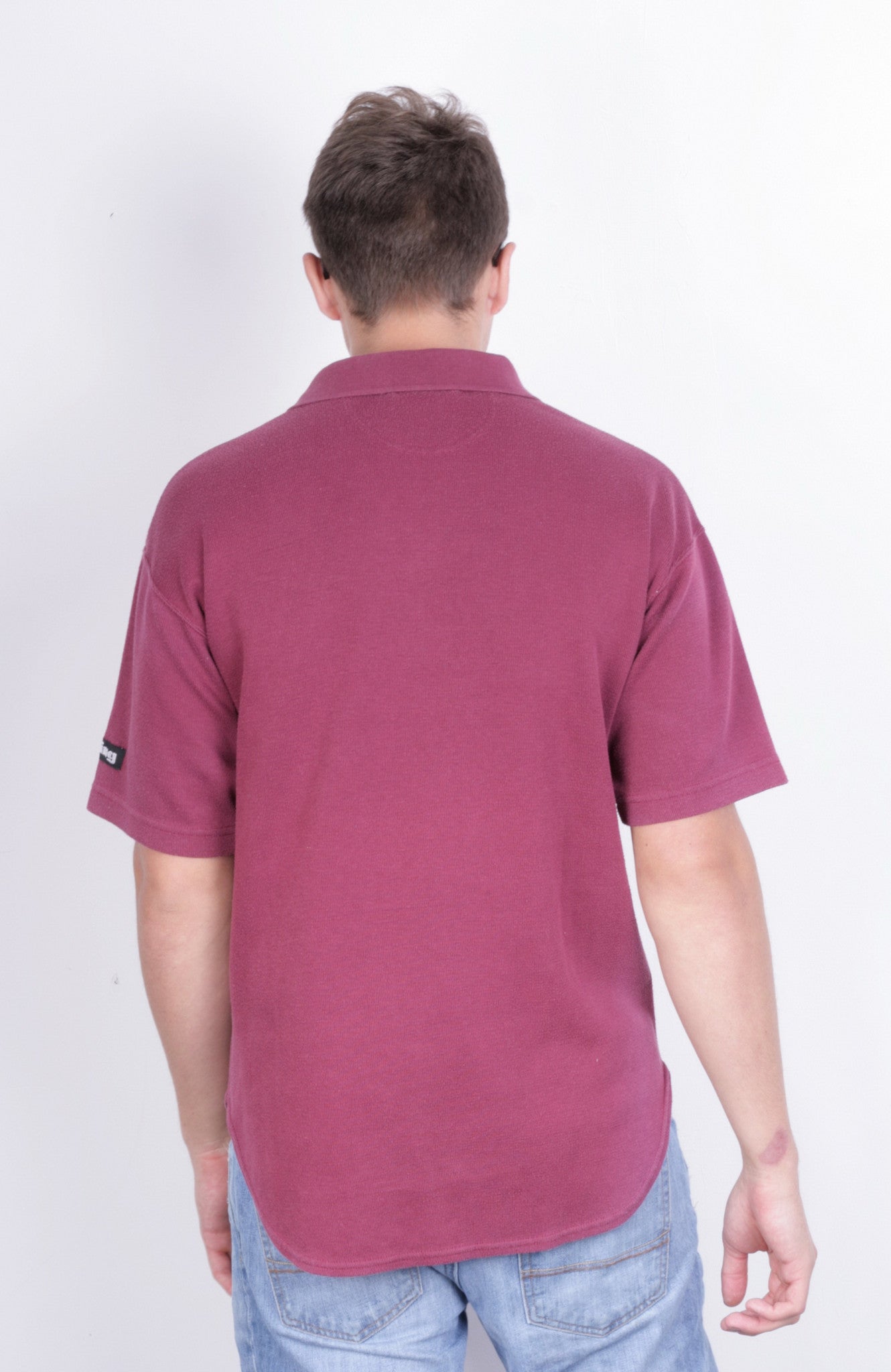 Adidas Mens M Polo Shirt Short Sleeve Maroon Cotton Sport Traning - RetrospectClothes