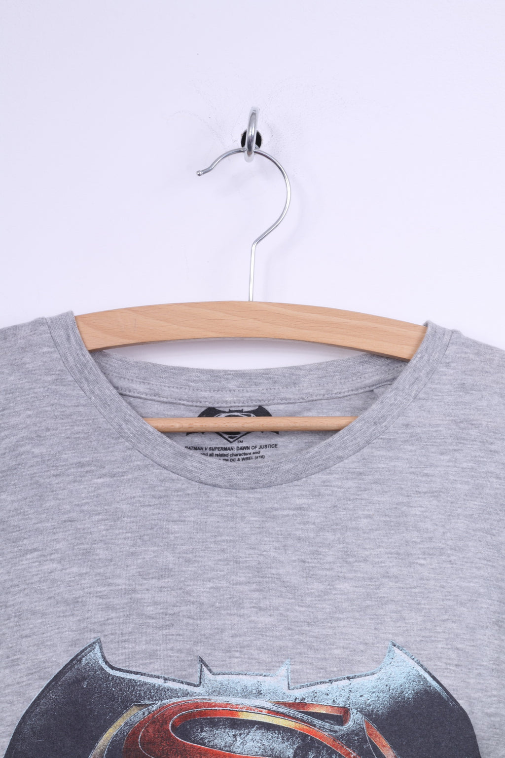 Cedar Wood State Mens XL T-Shirt Graphic Grey Cotton Batman V Superman