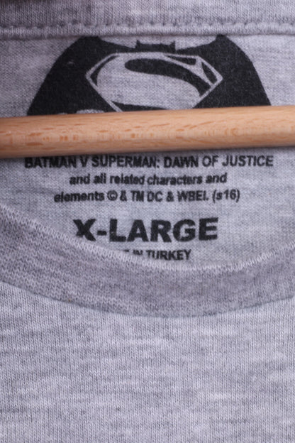 T-shirt XL da uomo Cedar Wood State Graphic Cotton grigio Batman V Superman
