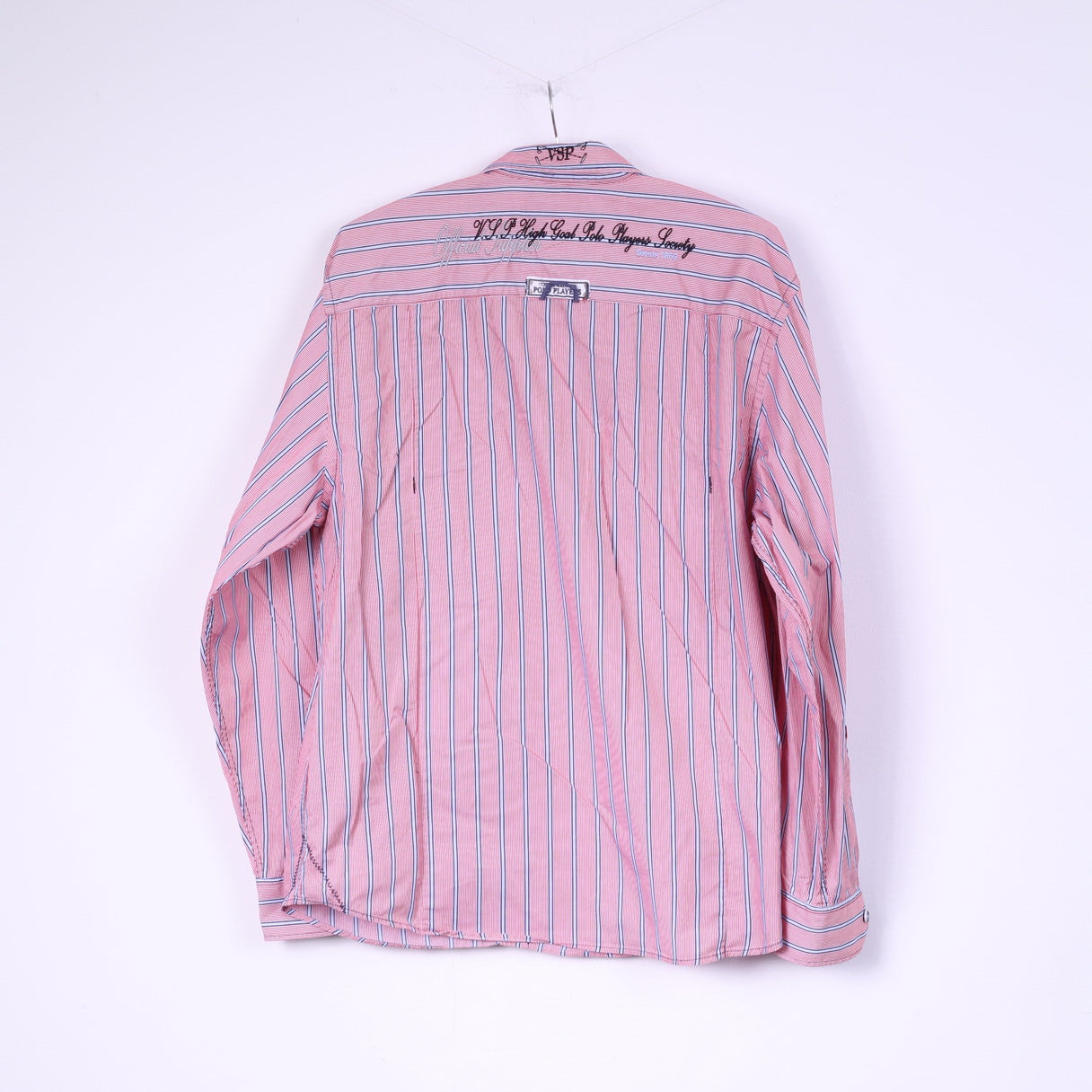 Van Santen &amp; Van Santen Hommes L Chemise Décontractée Rouge Rayé Sur Mesure Haut En Coton 