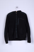 Schott N.Y.C. Mens M Sweater Black Zip Up Hooded Warm Wool Blend Sweatshirt