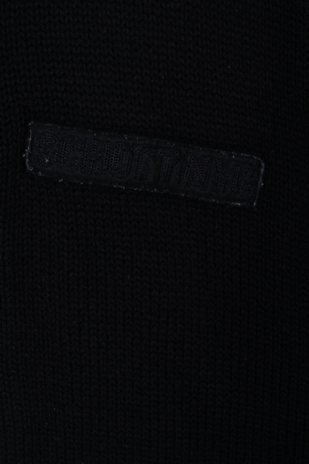 Schott N.Y.C. Mens M Sweater Black Zip Up Hooded Warm Wool Blend Sweatshirt