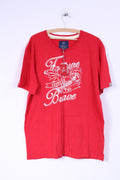 New Front Up Rugby Mens XXL Shirt Red Cotton Sport Guts& Glory