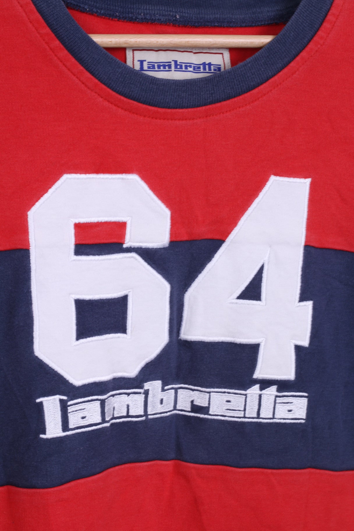 Lambretta Homme XL T-Shirt Rouge 64 Coton Col Rond